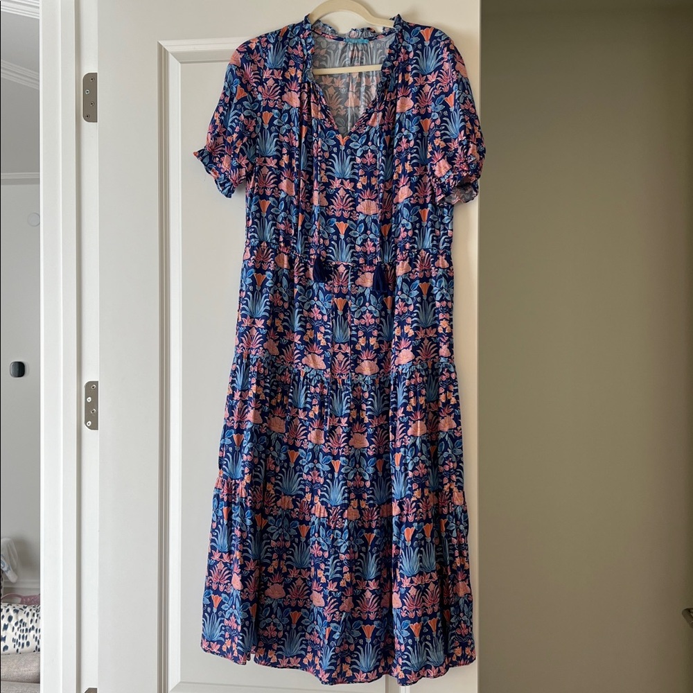 J. McLaughlin Blue and Pink Floral Dress